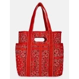 No Boundaries Bolso Tote con Recortes Estilo Americano para Mujer, Bandana Roja | Walmart (US)