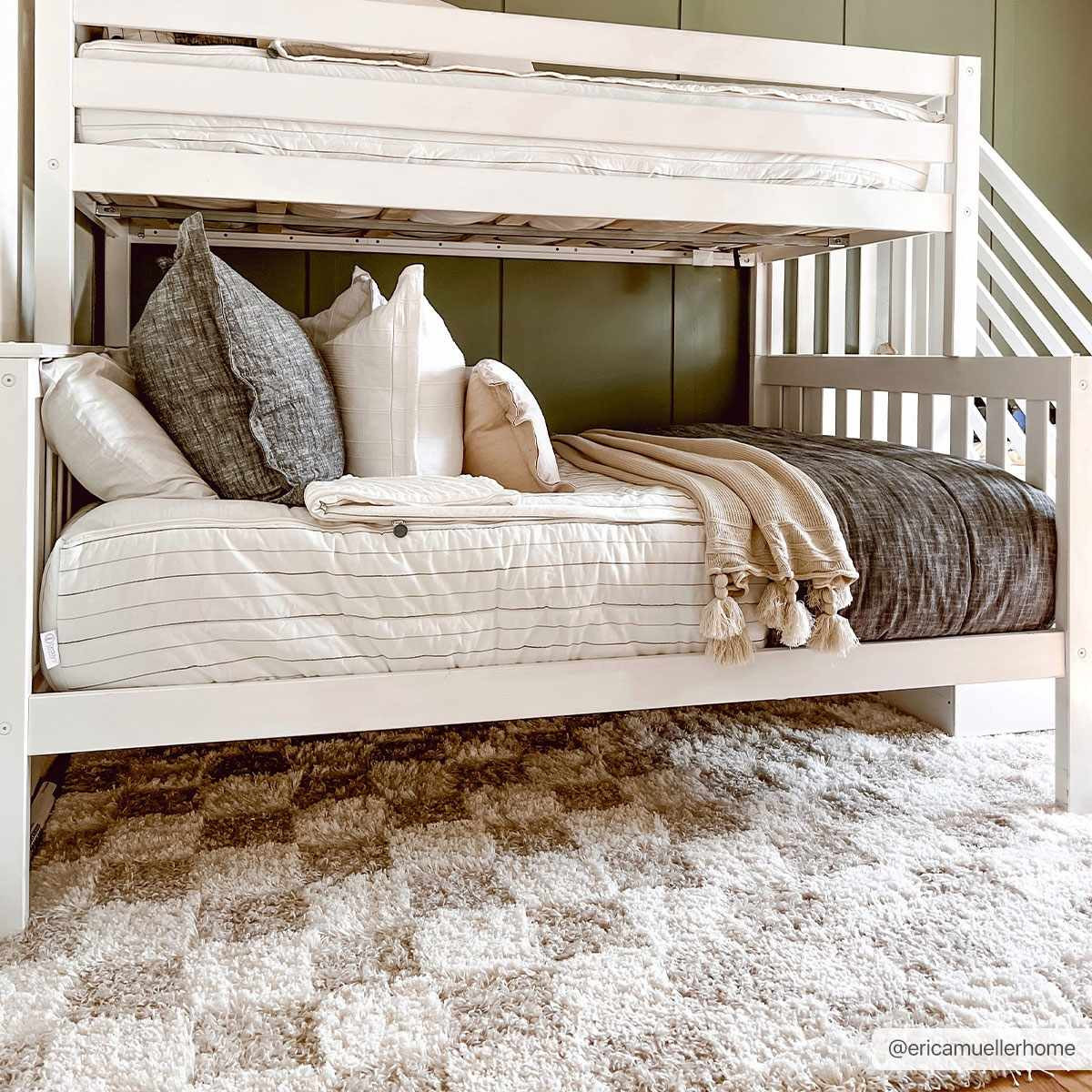 Atira Light Brown Checkered Area Rug | Boutique Rugs