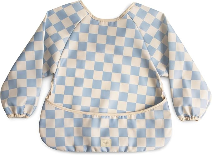 mushie Long Sleeve Baby Bib | Mess Free & Waterproof Fabric for Toddlers | Adjustable Fit for Age... | Amazon (US)