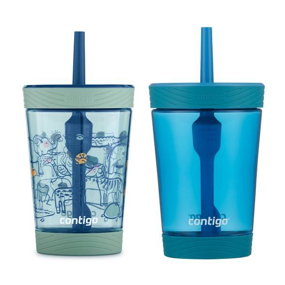 Contigo 14oz 2pk Plastic Spill-Proof Kids Tumblers Gummy/Green | Target