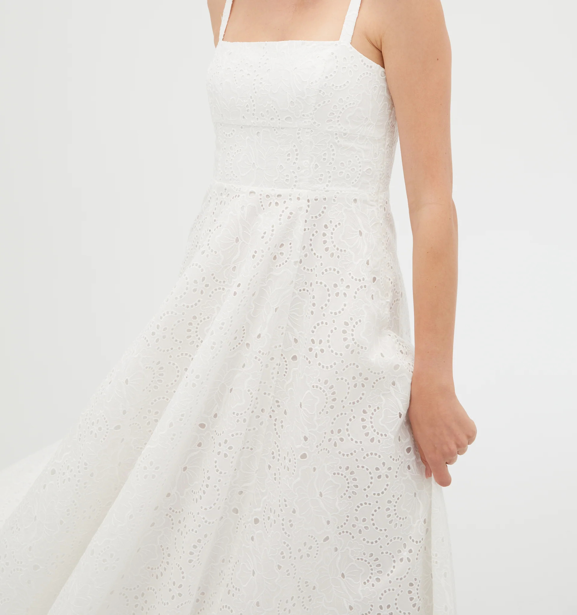 The Margot Dress - White Broderie Anglaise | Hill House Home