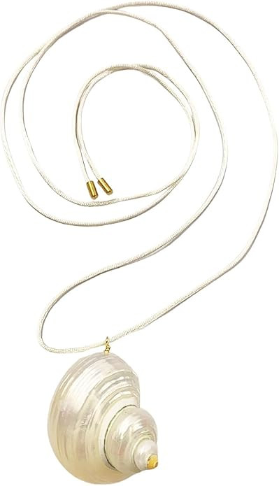 Vintage Inspired Pearls Conch Shell Pendant Necklace Lightweight Beach Earrings Jewelry For Women | Amazon (US)