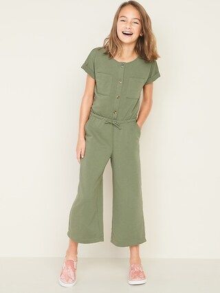 French Terry Utility Jumpsuit for Girls | Old Navy (US)