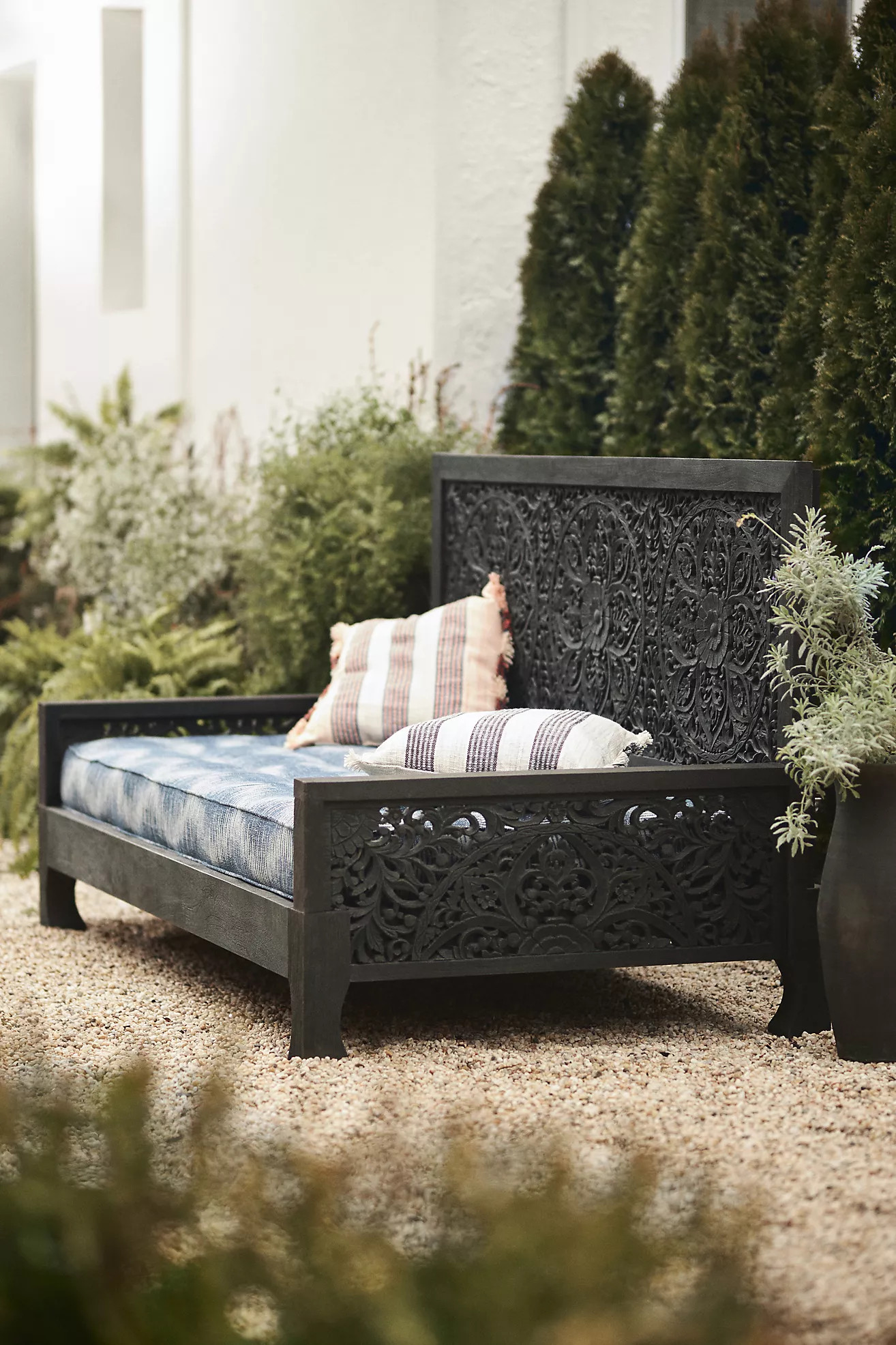 Handcarved Lombok Outdoor Daybed | Anthropologie (US)