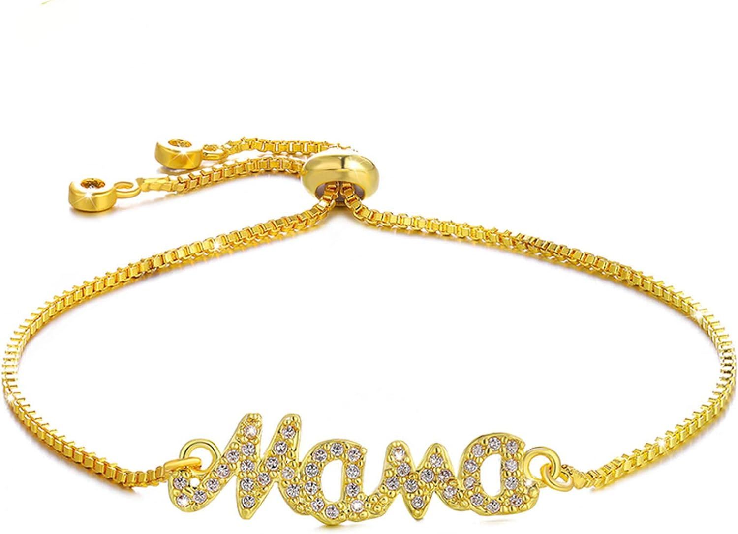 Hand Made Children's Bracelets Gold/Silver Mama Prince Boys Princess Girls Bracelets for Women Mo... | Amazon (US)