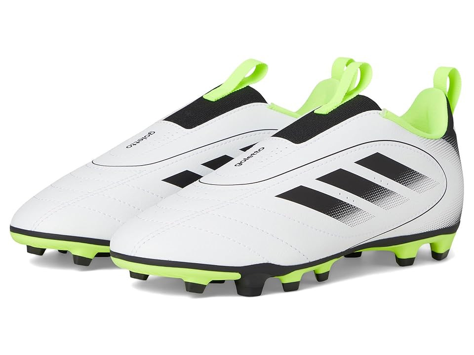 adidas Kids Goletto IX Laceless Firm/Multi Ground Soccer Cleats (Toddler/Little Kid/Big Kid) Kids Shoes White/Black/Lucid Lemon: 8.5 Toddler M | Zappos.com