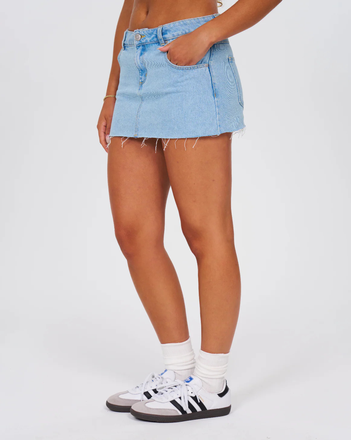 Bambi Mini Skirt - Light Wash | Dairy Boy