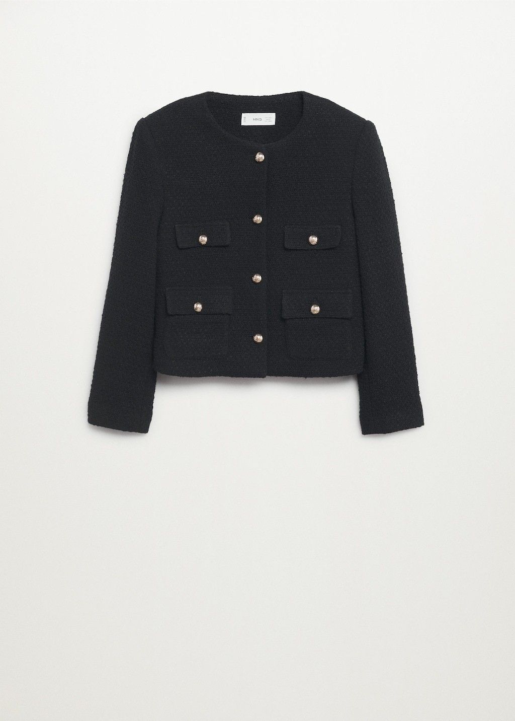 Fall Fashion Black Tweed Blazer Jacket | MANGO (US)