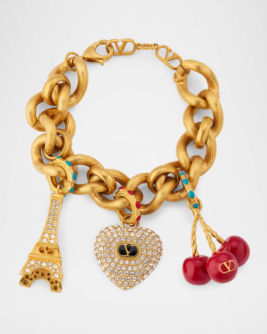 Valentino Garavani Chez Valentino Bracelet in Metal, Enamel and Swarovski® Crystals | Neiman Marcus