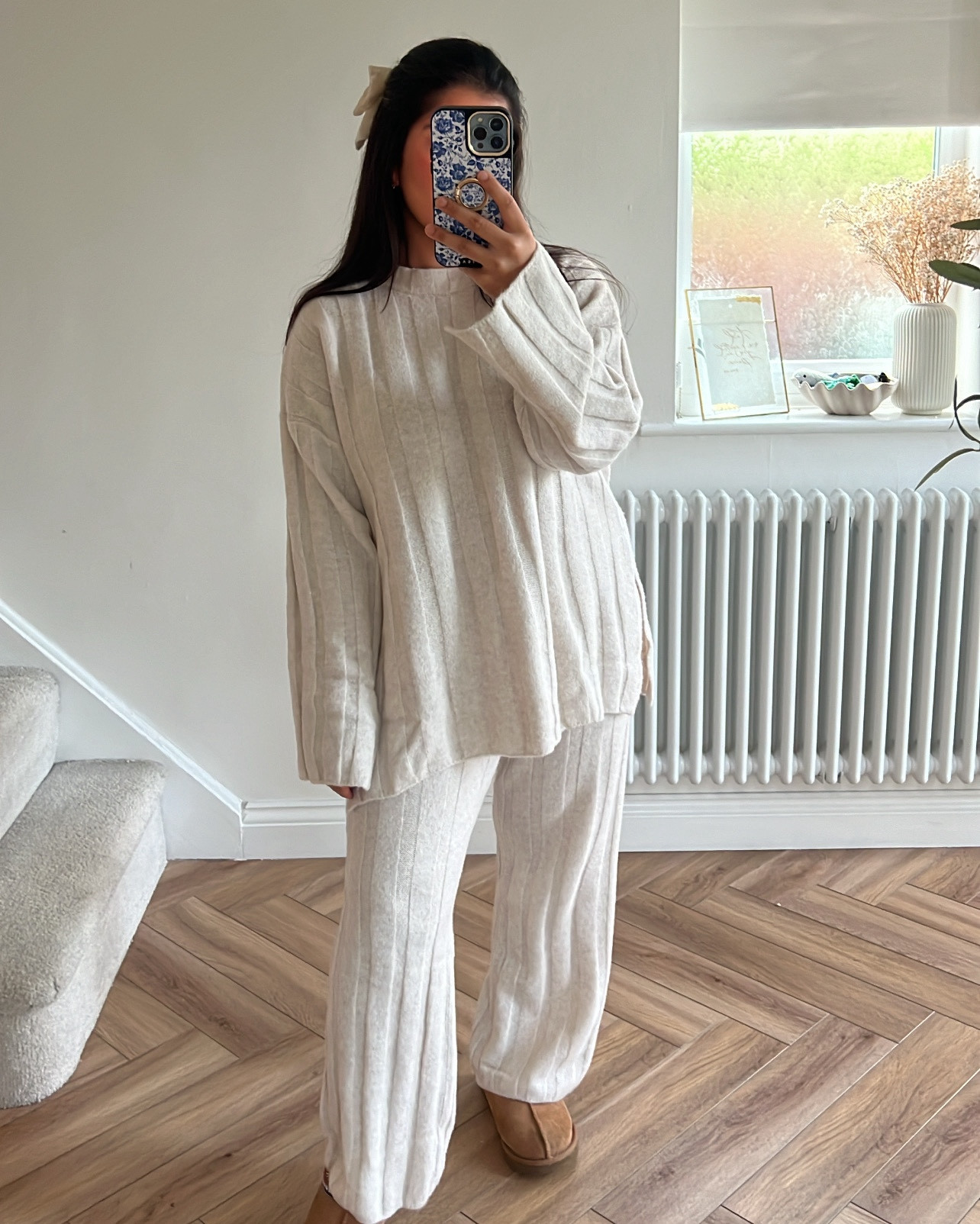comfy cosy petite friendly modest knit coord- perfect for lounging, travelling, running errands in these colder months 🤎

I wear size M in knit top and trouser - also available in grey! 

#LTKmodest #LTKautumn #LTKwinter