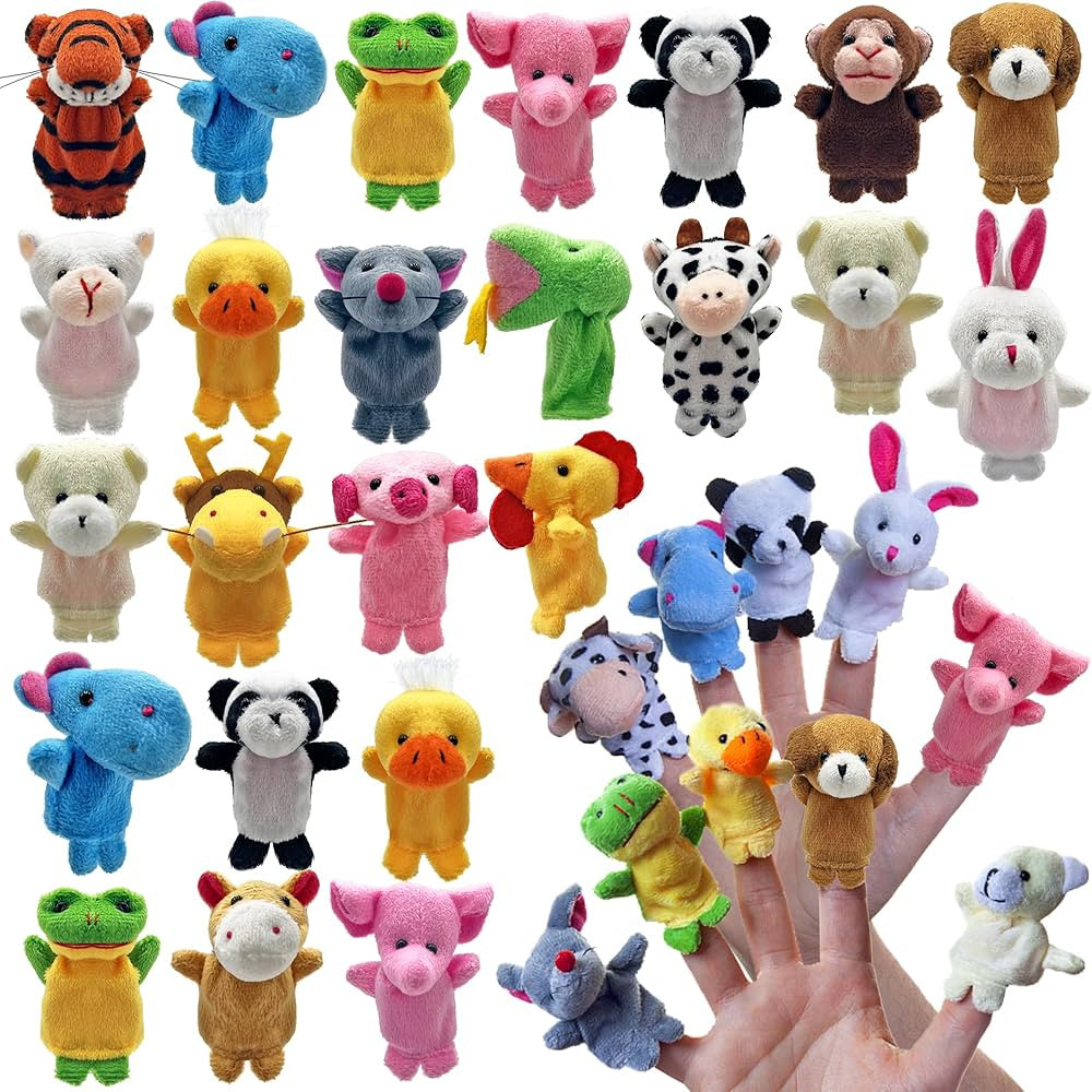 24 PCS Finger Puppets Set Mini Stuffed Animals Finger Puppet Toys for Storytelling Playing Teachi... | Amazon (US)