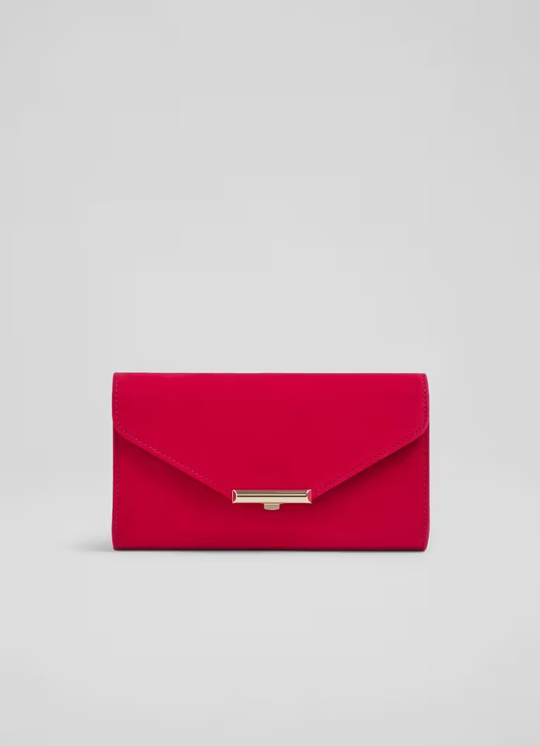 Lucy Roca Red Suede Clutch | L.K. Bennett (UK)