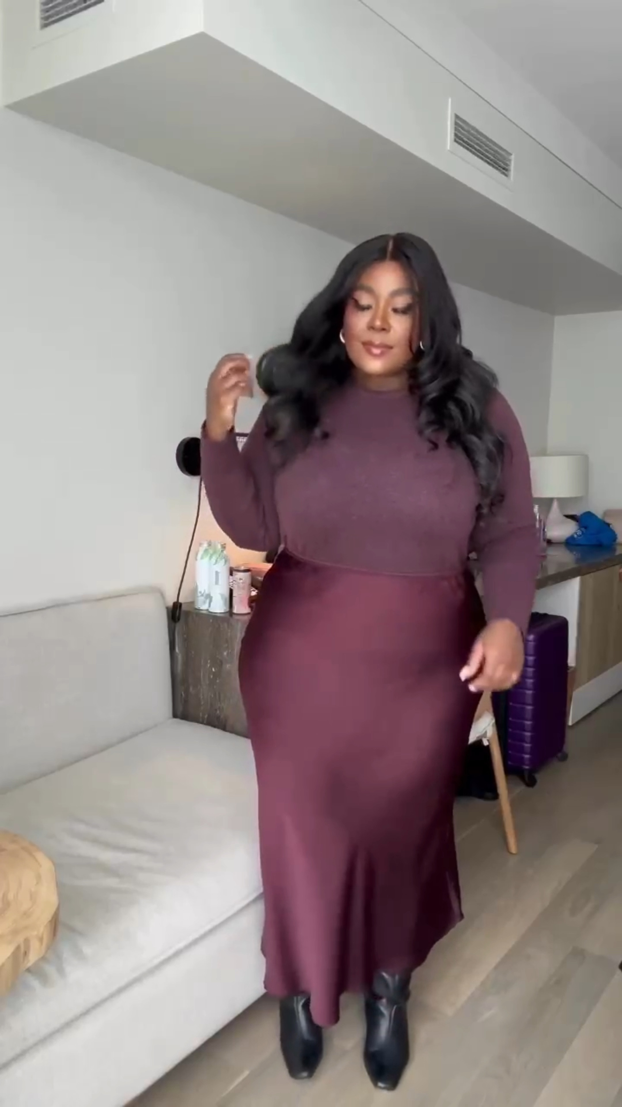 Burgundy target set for the win 

Sweater 1X
Skirt 1X

#LTKWatchNow #LTKPlusSize #LTKHoliday