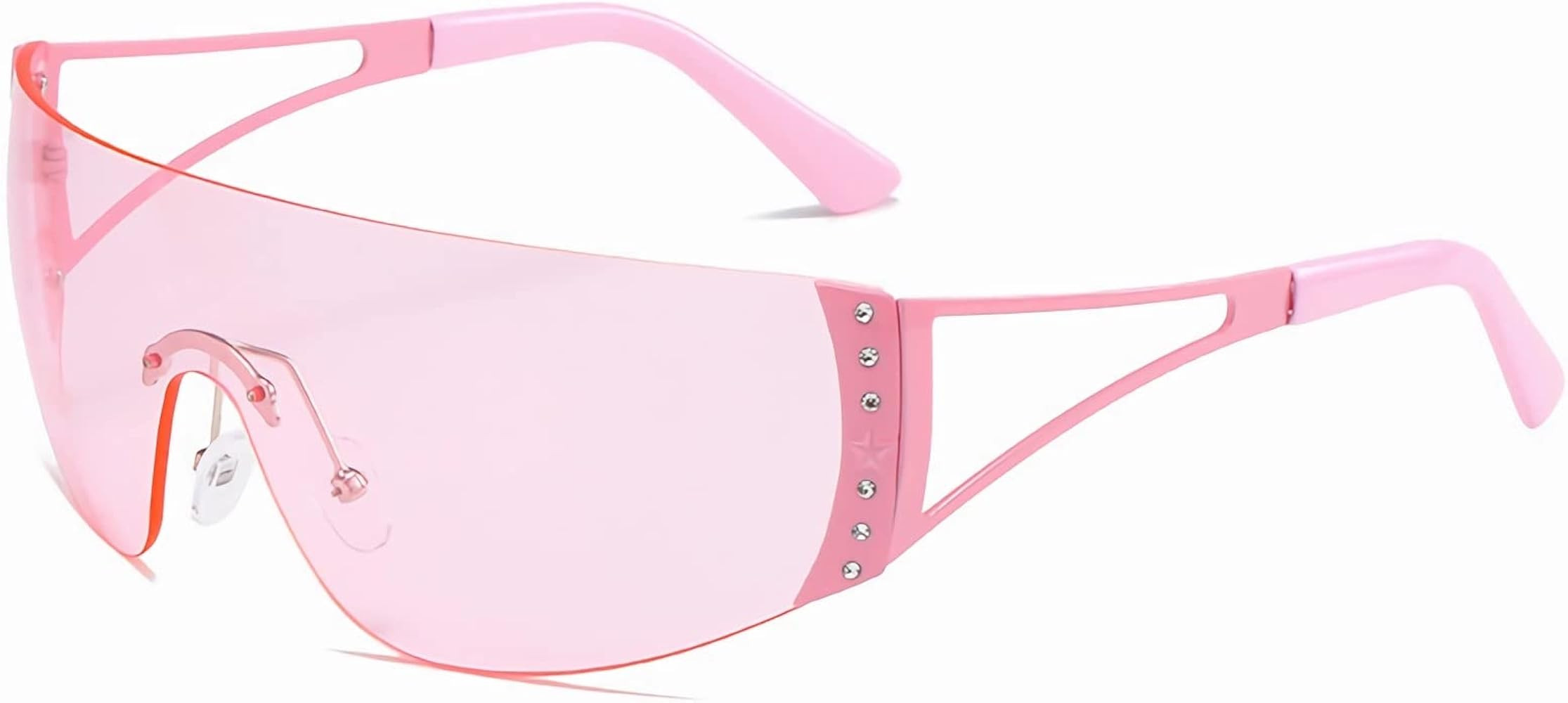 Y2K Wrap Around Sunglasses for Women Men Fashion Shield One Piece Futurstic Shades Glasses | Amazon (CA)