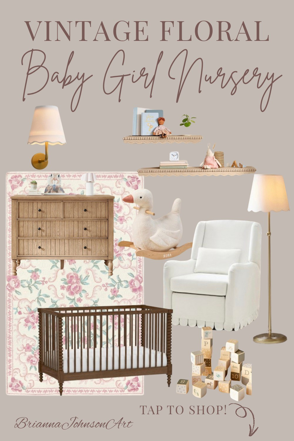 Pottery Barn cottagecore nursery for baby girl!#vintagenursery #Nurseryfurniture #nurserydecor 

#LTKHome #LTKBaby #LTKKids