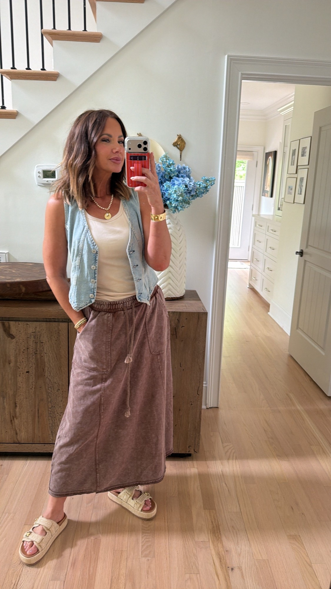 amazon tank, skirt, and sandals ♥️ my vest is from free people but no longer available. my jewelry is from twisted silver.

#LTKootd #LTKSaleAlert #LTKSeasonal