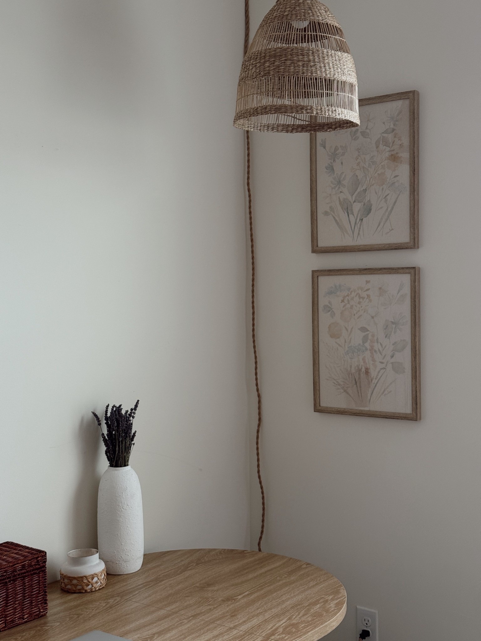 my home office details 🪻🤍🧺  

amazon, home, cozy, simple, floral, textures, rattan, wooden 

#LTKHome #LTKSeasonal