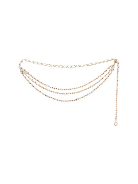 Chain Woven Leather Belt | White House Black Market