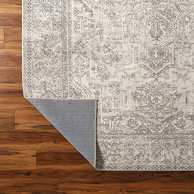 SURYA Becki Owens x Margot Medallion Area Rug, 5'3" x 7', Light Grey | Amazon (US)
