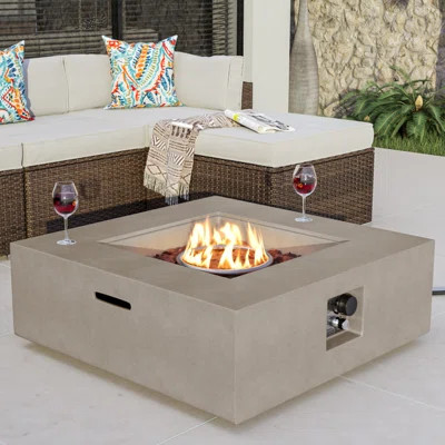 Trent Austin Design® Kinzie Concrete Propane Fire Pit & Reviews | Wayfair | Wayfair North America