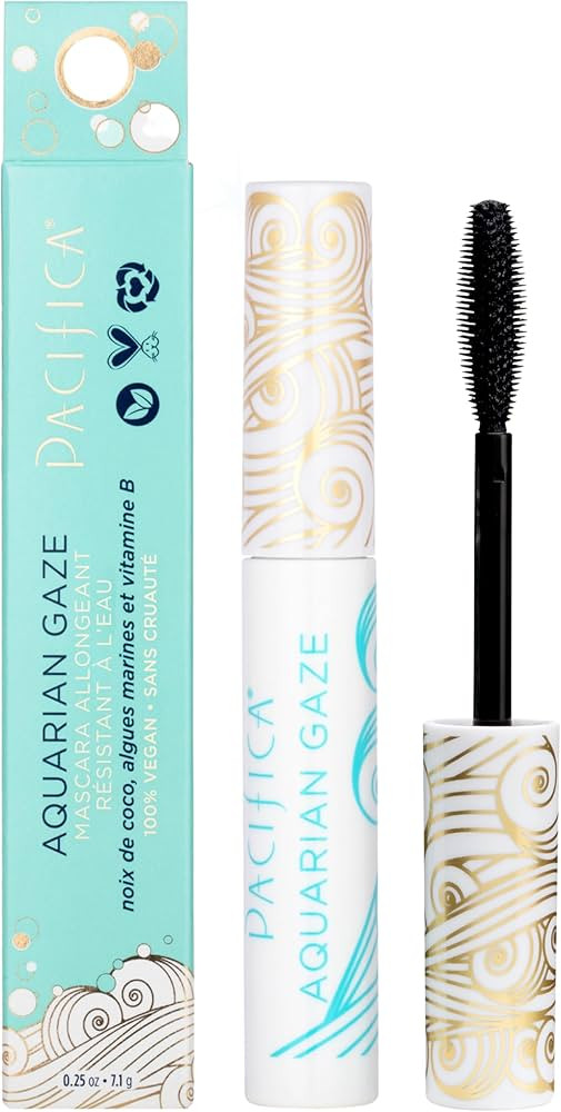 Pacifica Aquarian Gaze Mascara \u2013 Abyss (Black) Water-Resistant Long Lash Mascara, Lengthenin... | Amazon (US)