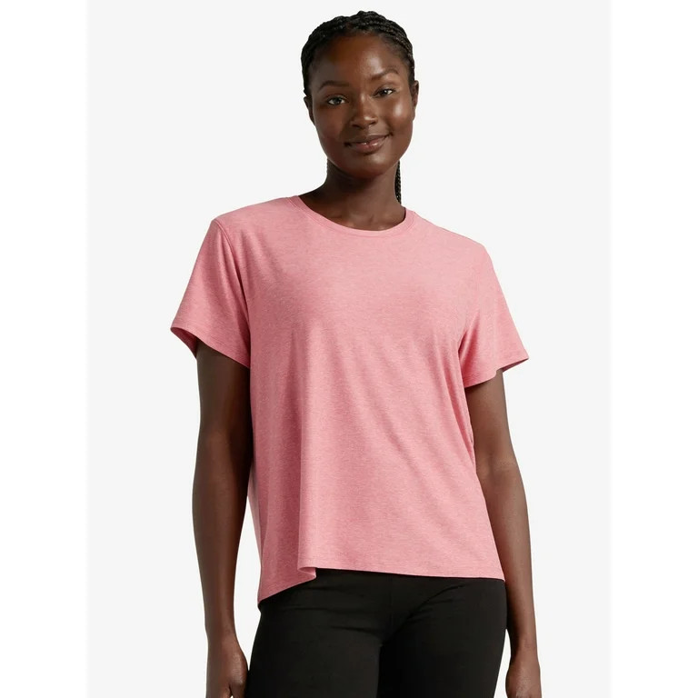 Athletic Works Women's and Women's Plus ButterCore Tee with Short Sleeves, Sizes XS-4X | Walmart (US)