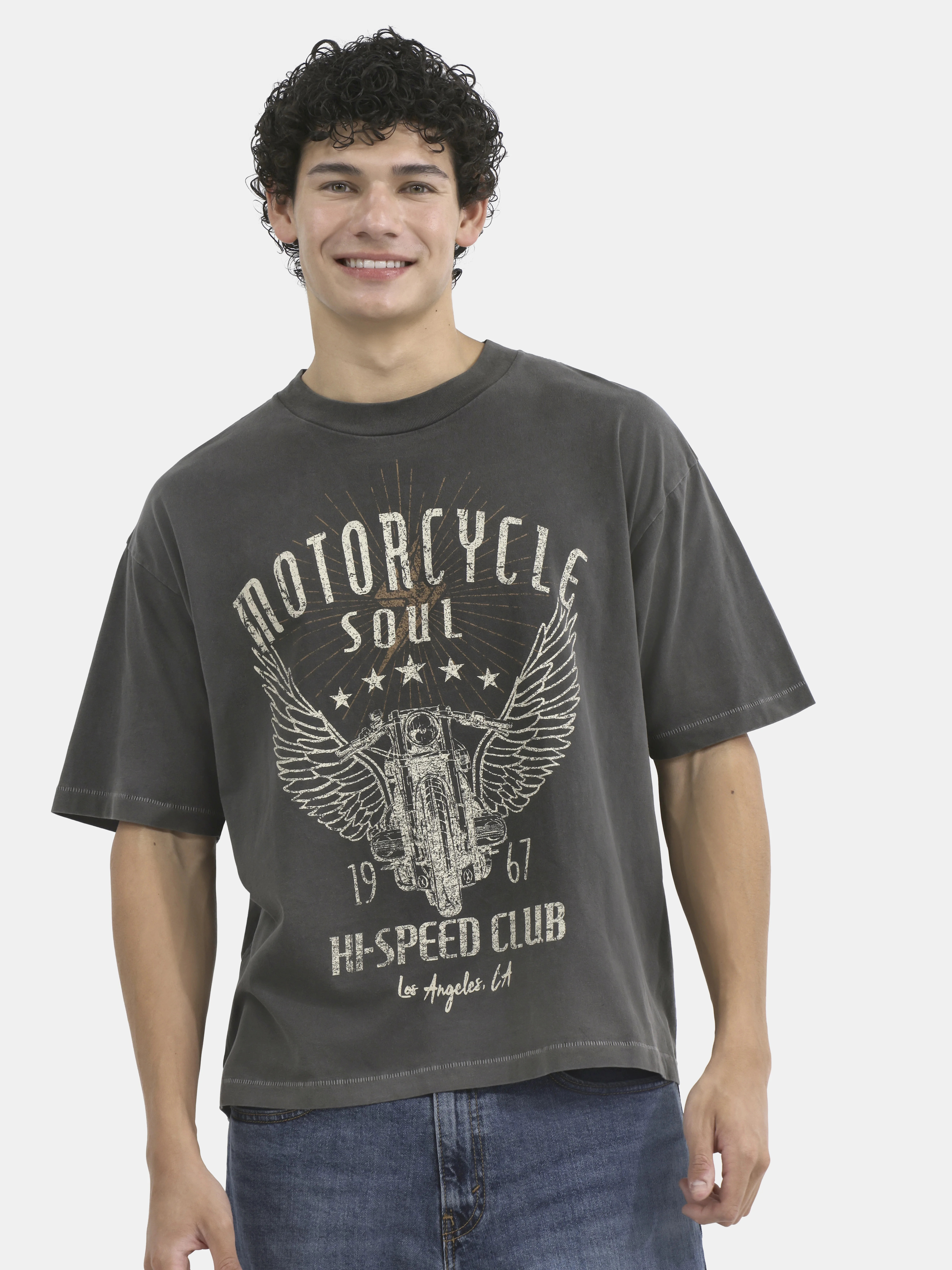 No Boundaries Graphic Crop Tee, Men's & Big Men's | Walmart (US)