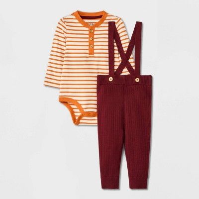 Baby Boys' Sweater & Leggings Set - Cat & Jack™ Rust Brown | Target