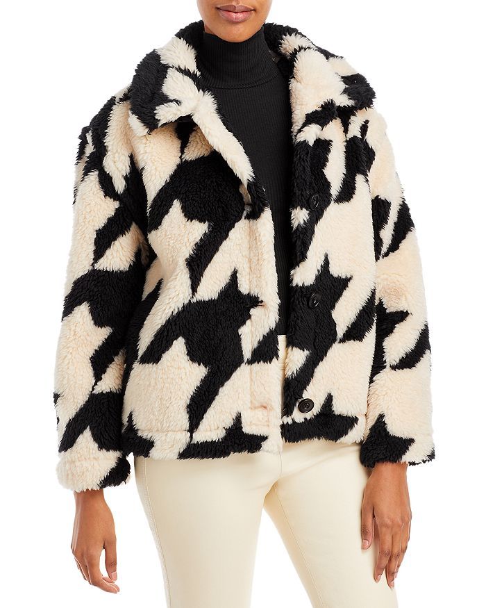 Houndstooth Faux Fur Coat | Bloomingdale's (US)