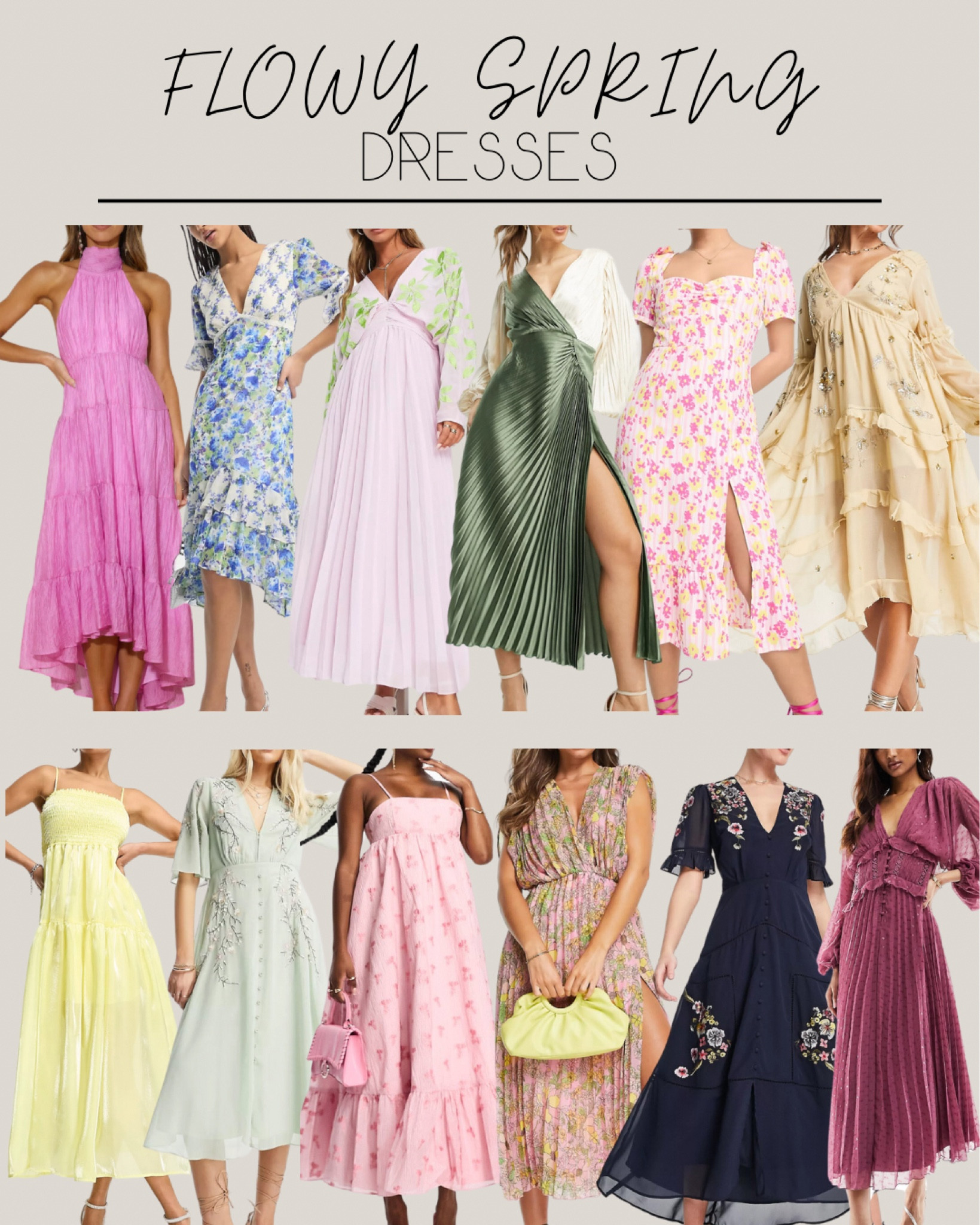 Flowy spring dress capsule!! 

#LTKSeasonal #LTKstyletip #LTKfindsunder100