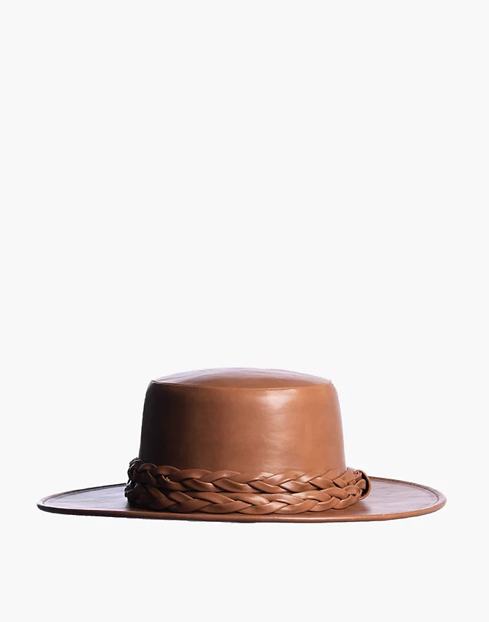 ASN Vegan Leather Cedar Rust Boater Hat | Madewell