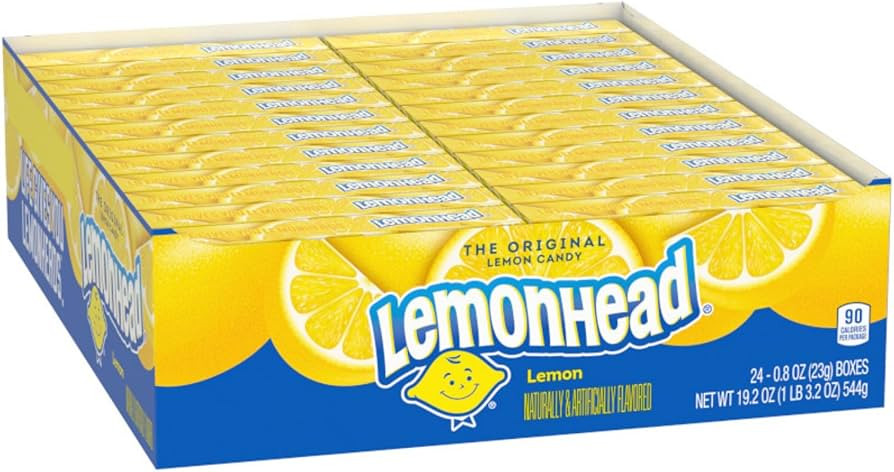 Lemonhead Hard Lemon Candy, 0.8 Ounce Boxes (Pack of 24) | Amazon (US)