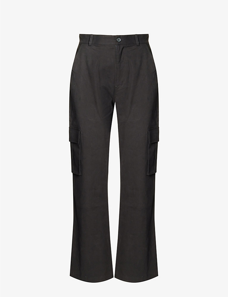 Straight-leg high-rise stretch-cotton cargo trousers | Selfridges