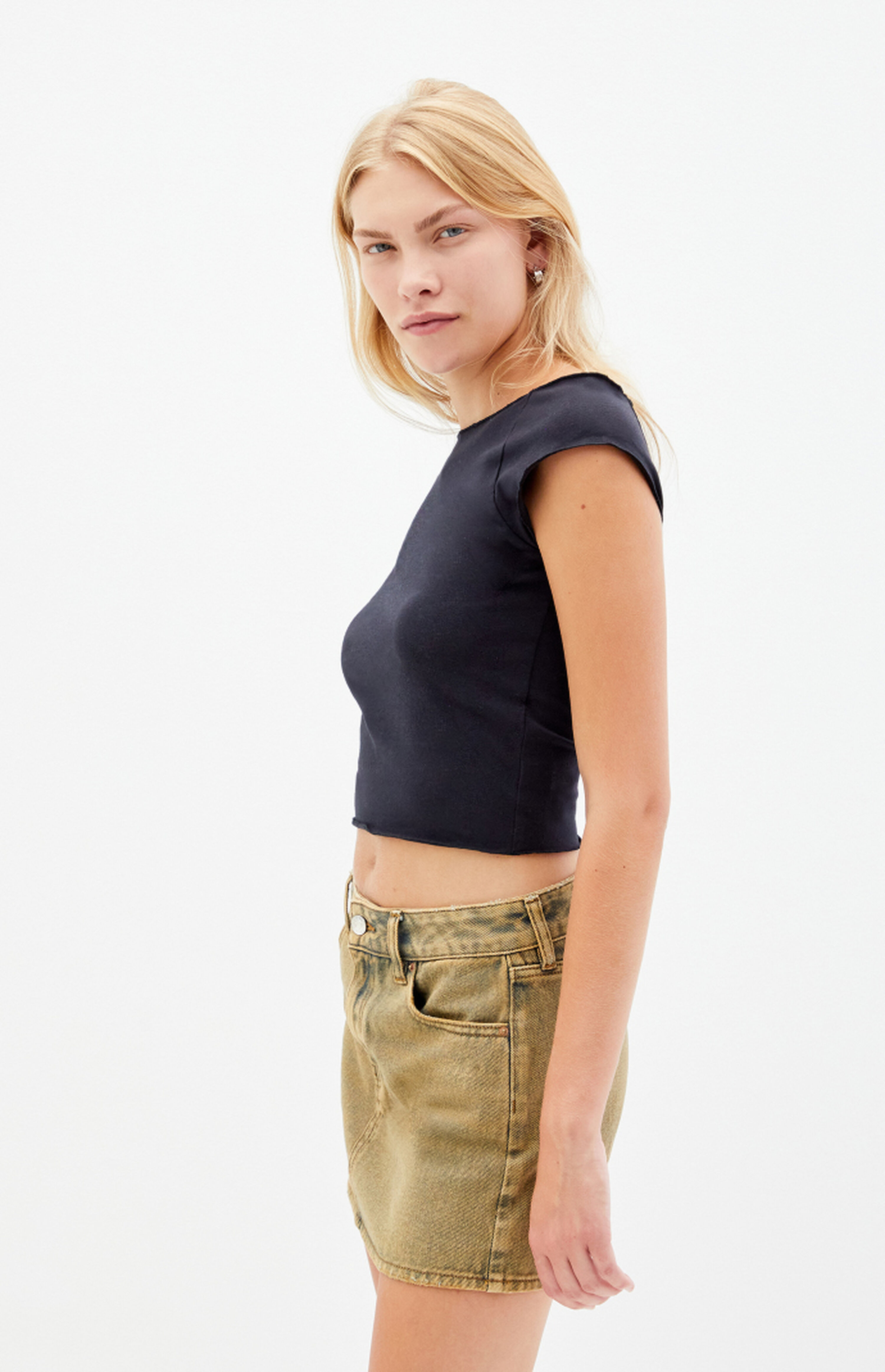 PacSun Tint Mid Rise Denim Micro Mini Skirt | PacSun