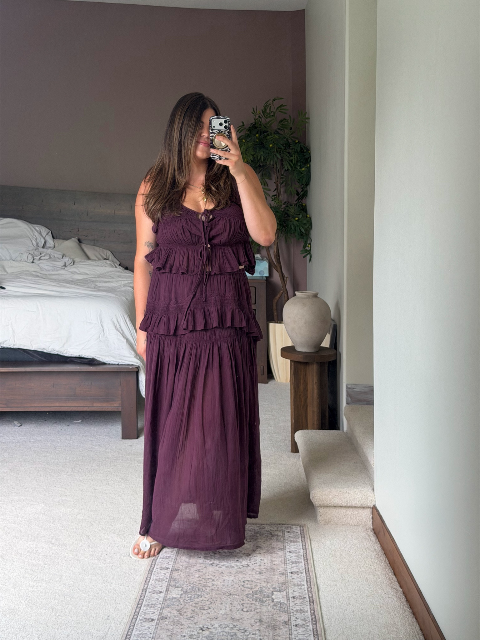 Gorgeous cotton two piece set from @freepeople - LOVE for summer or a beach vacation. Wearing xl 

Midsize, size 12, size 14, mom style, curvy outfit