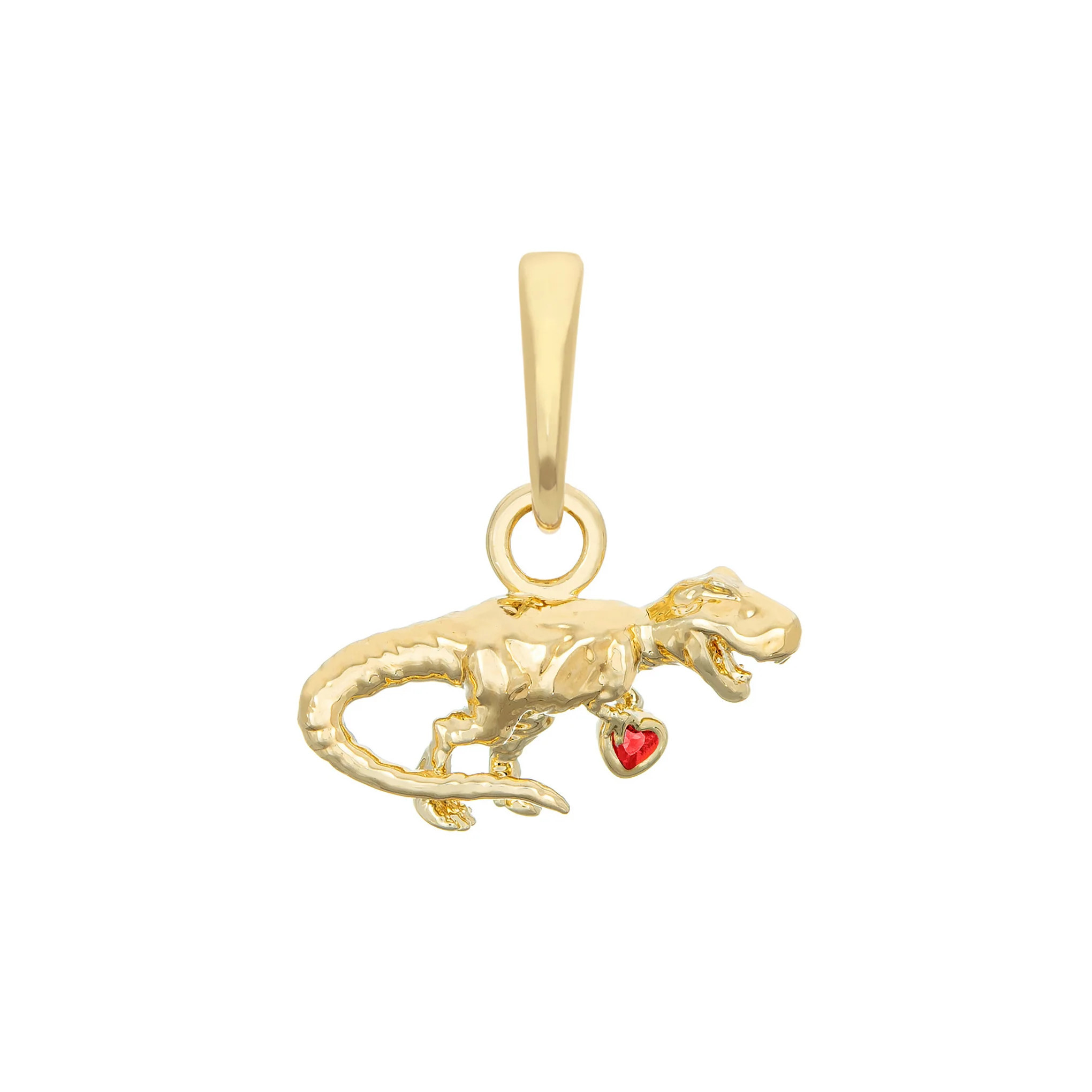 T-Rex Heart Charm - 18K Gold Plated | Little Rooms