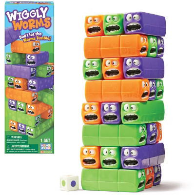 Game Zone Wiggly Worms For 2-4 Players, Ages 3+, Tower Block Stacking Game, Kids & Family Multiplayer | Target