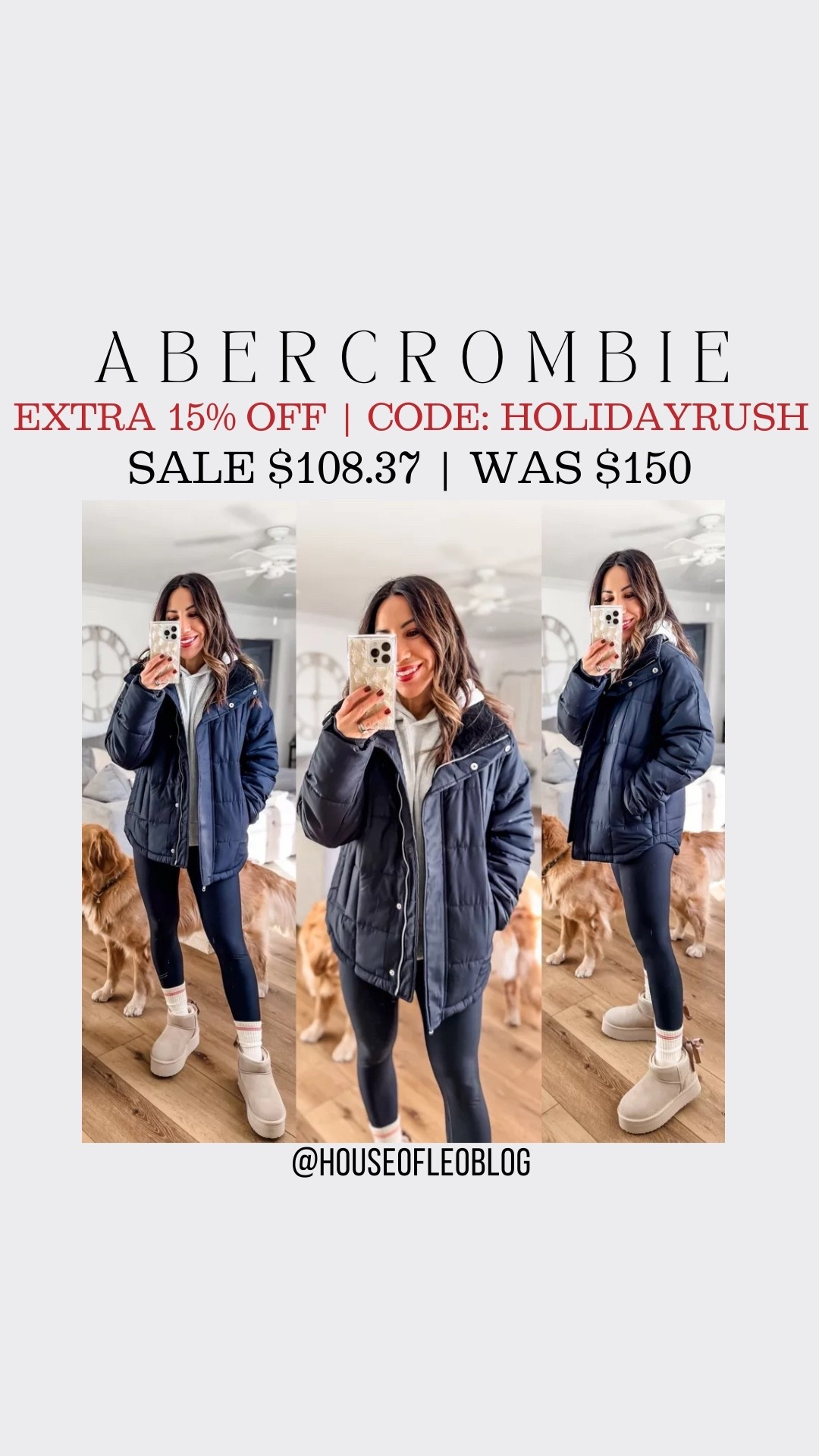 Abercrombie code: HOLIDAYRUSH. Wearing small puffer coat, winter coat, quilted coat


#LTKSaleAlert #LTKGiftGuide