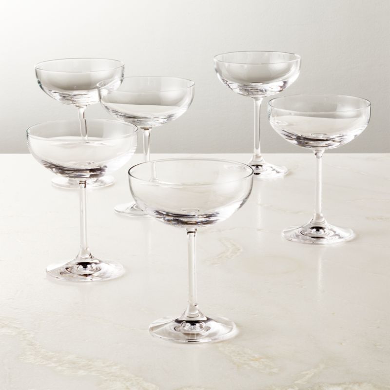 Marie Coupe Modern Cocktail Glasses Set of 8 + Reviews | CB2 | CB2
