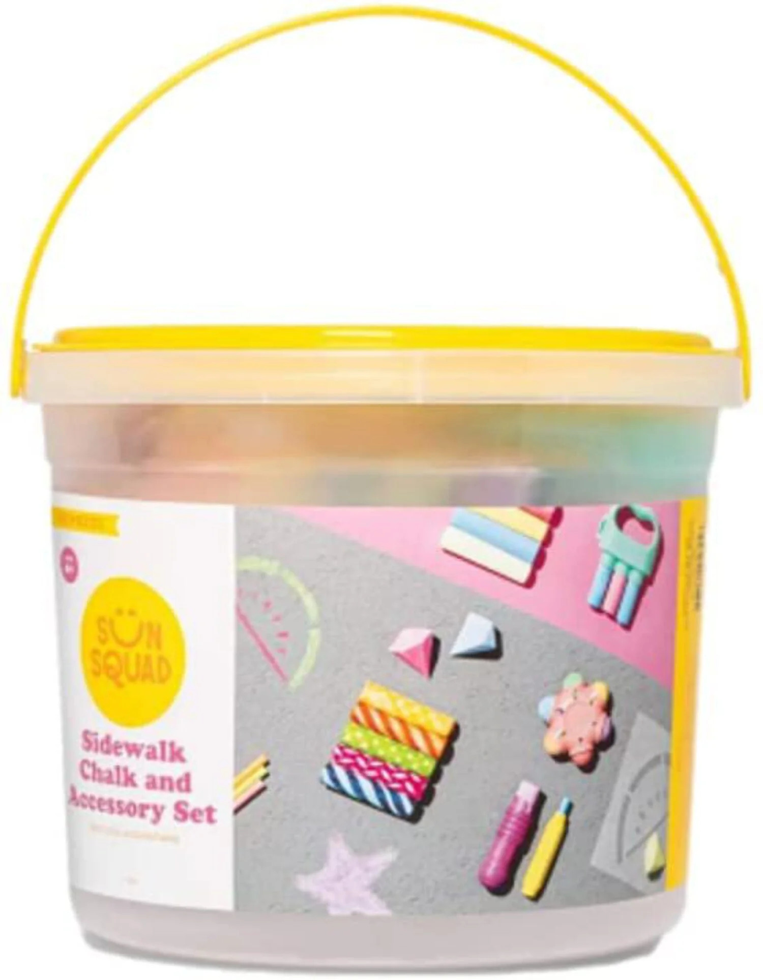 Tech2go Sidewalk Chalk and Accesosry Bucket Set 40pc, Non Toxic and Washable - Sun Squad, Multico... | Walmart (US)
