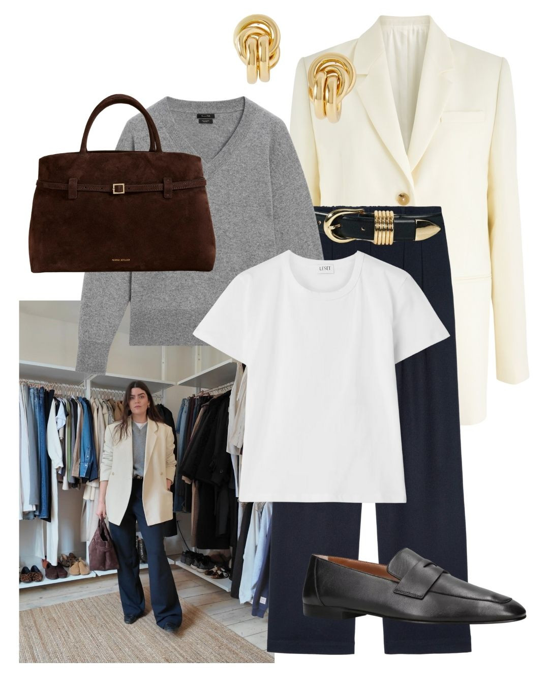 Spring OOTD, Totem cream blazer styled with a grey v-neck jumper, Donni pleated trousers and a classic leather loafer.

You can find more style content over on my Substack ’The Wardrobe Edit’ 

 #LTKAprilSpotlight 

#LTKspring #LTKstyletip