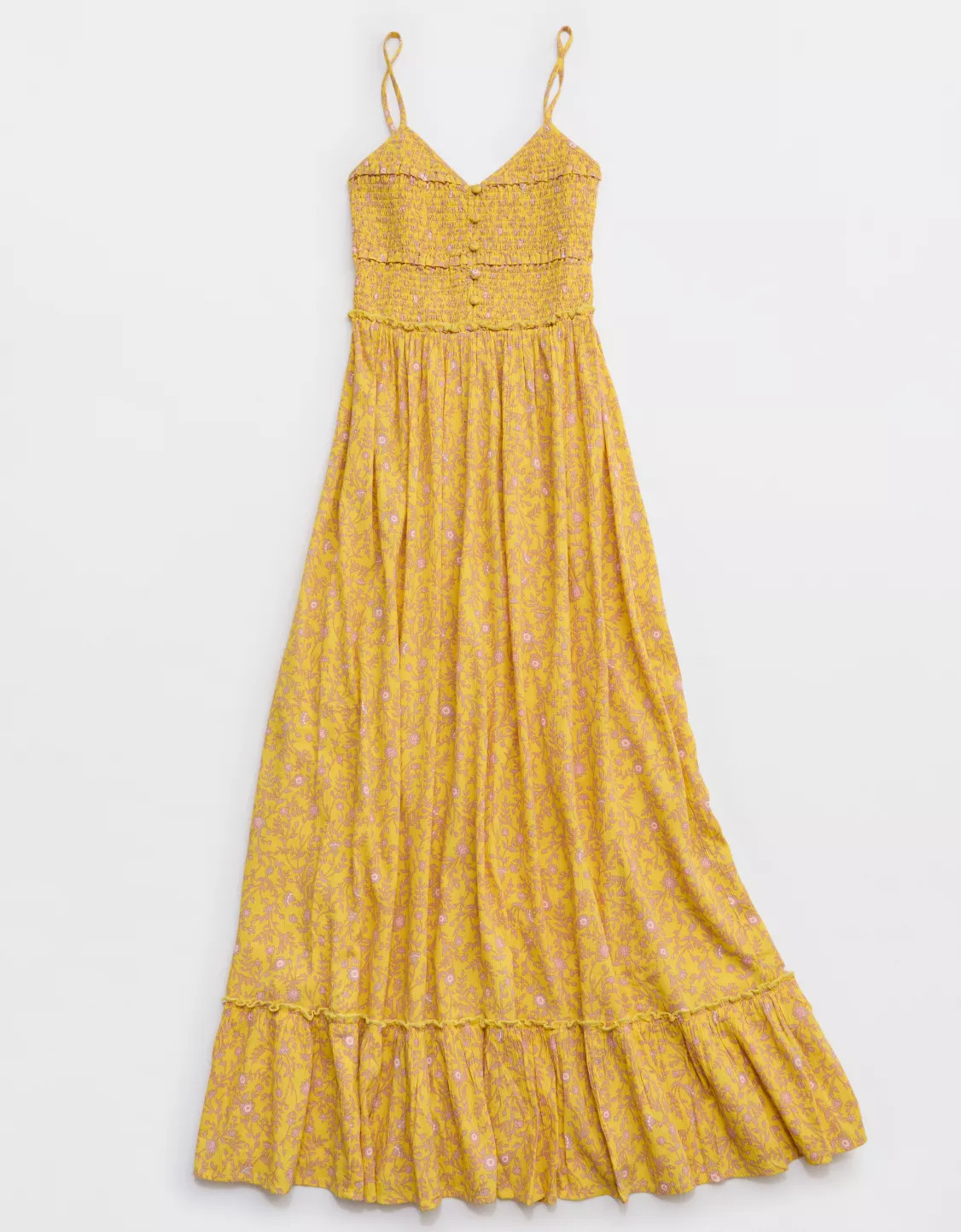 Aerie Button Front Maxi Dress | Aerie