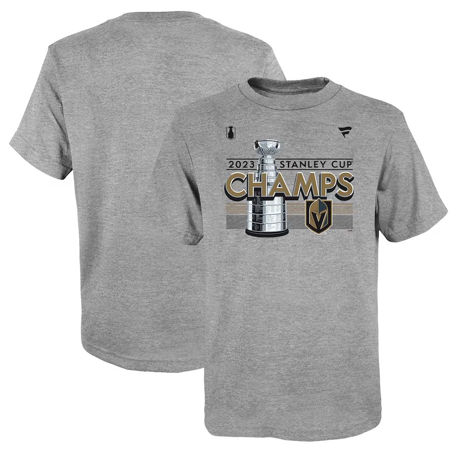 Vegas Golden Knights Fanatics Branded Youth 2023 Stanley Cup Champions Locker Room T-Shirt - Heat... | Fanatics