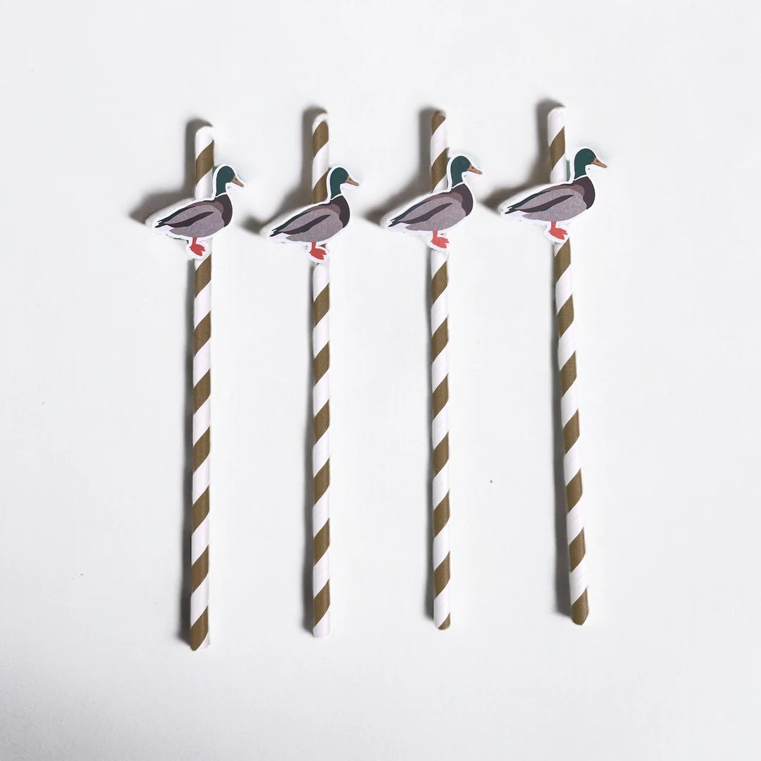 Duck Theme Straws | One Lucky Duck Party Straws | Party supplies and decorations | Duck theme | M... | Etsy (US)