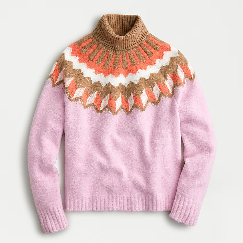 Fair Isle turtleneck sweater in supersoft yarn | J. Crew US