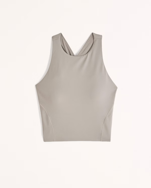 YPB studioSOFT High-Neck Open Back Slim Tank | Abercrombie & Fitch (US)