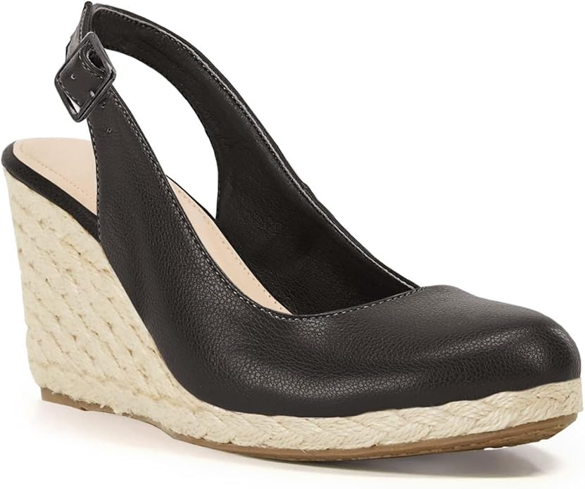 Womens Espadrilles Wedge Sandals Closed Toe Slingback Wedges Pumps Platform Heeled Sandal | Amazon (US)