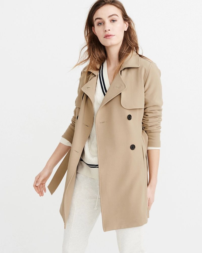 Drapey Trench Coat | Abercrombie & Fitch US & UK