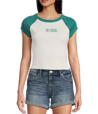 Beach Club Babe Color Block Raglan Sleeve T-Shirt | Dillard's