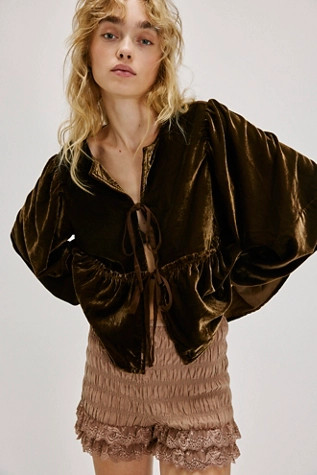 Brunch Babe Velvet Blouse | Free People (Global - UK&FR Excluded)